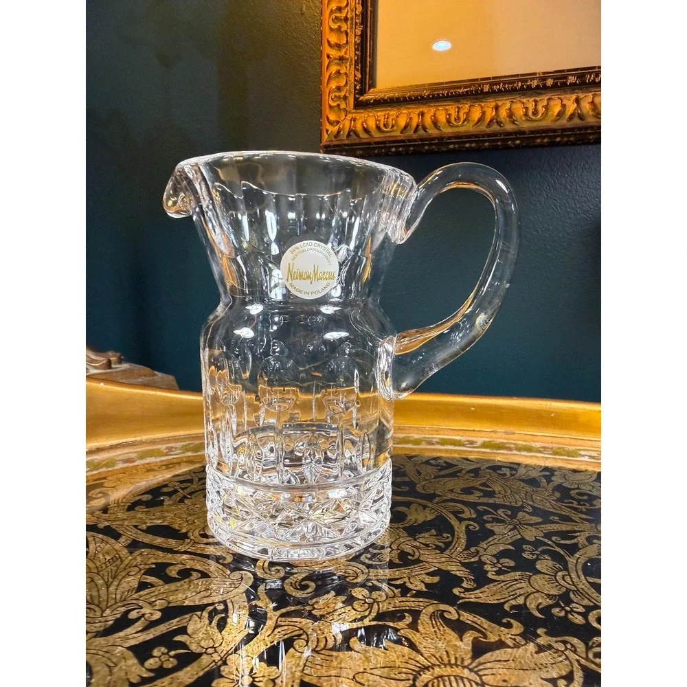 Vintage Neiman Marcus Lead Crystal Creamer‎ Pitcher